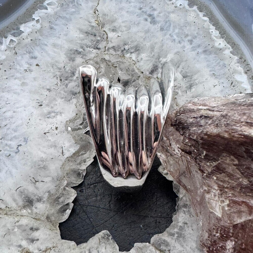 Sterling Silver Electroform Irregular Geometric R… - image 6